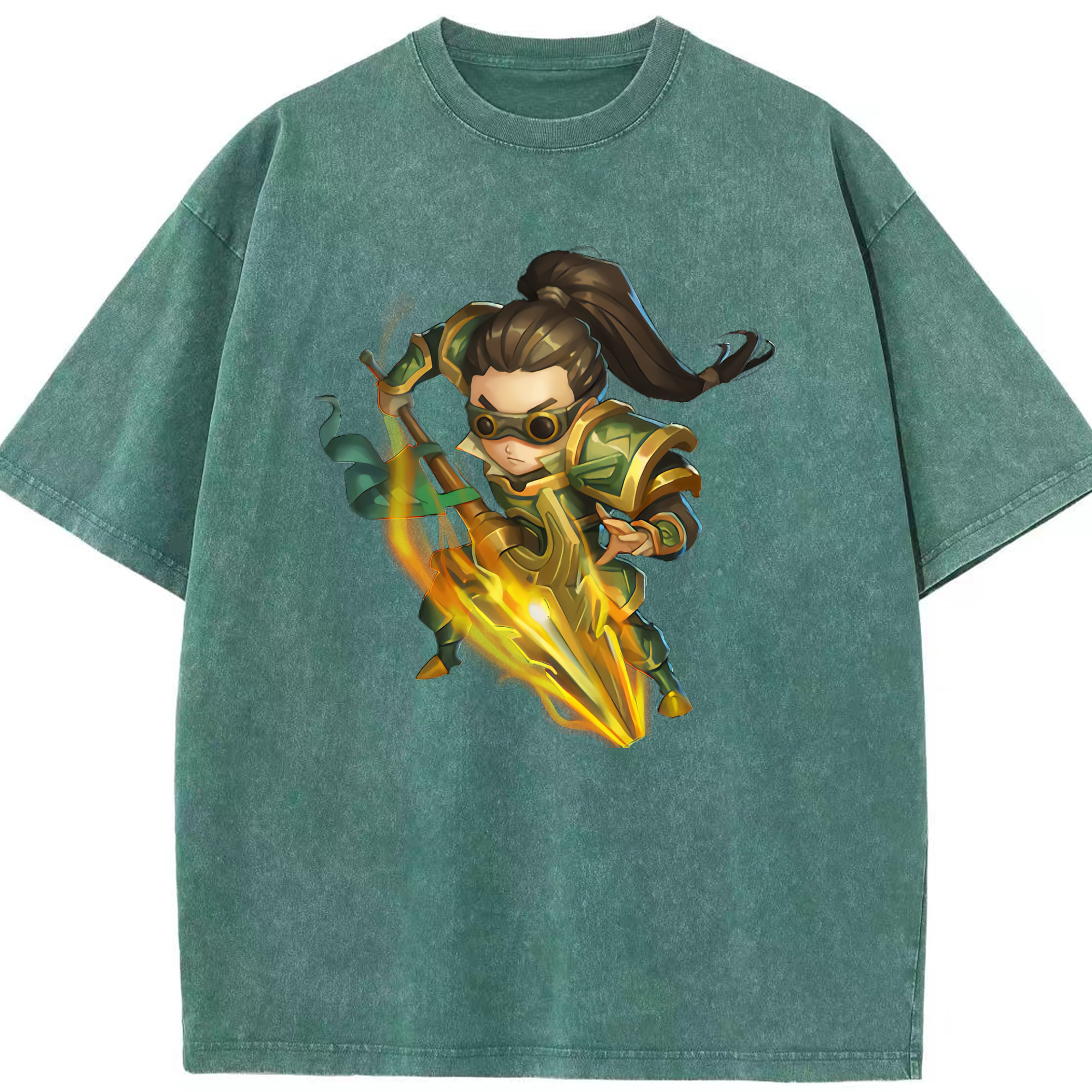 リーグ・オブ・レジェンド League of Legends LOL 綿100% ヴィンテージ風 半袖Tシャツ（フロントプリント）
